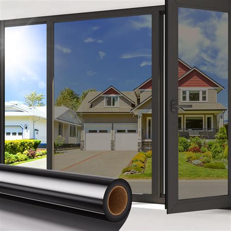 Coavas One Way Privacy Window Film,Reflective Home Glass Mirror Tint