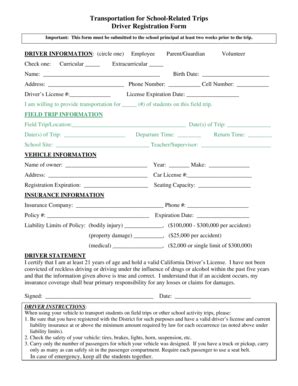 Fillable Online Sisc Kern Driver Registration Form SISC Sisc Kern