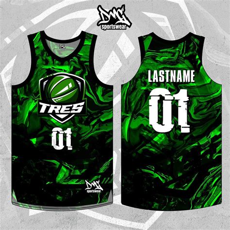 Basketball jersey green black green basketball team jersey completely ...