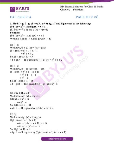 RD Sharma Solutions For Class 11 Maths Updated For 2022 23 Chapter 3