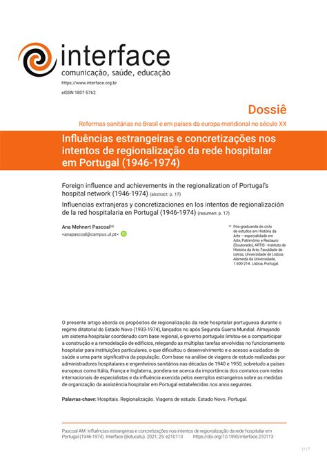 Pdf Influ Ncias Estrangeiras E Concretiza Es Nos Intentos De