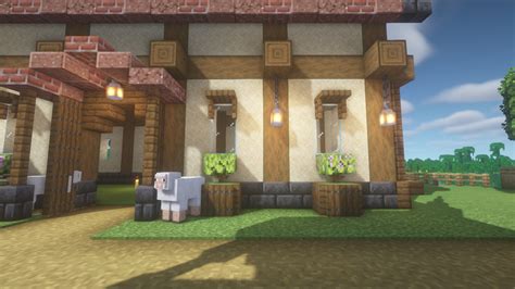 【マイクラ】【羊牧場と小麦畑】テラコッタを使った建築をしました。 【マイクラ】くちばしの建築ブログ