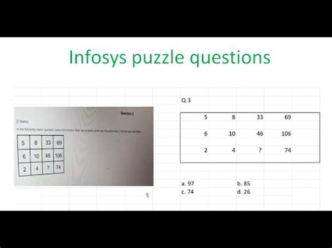 Infosys Puzzle Questions Slot 1 October With Answers YouTube