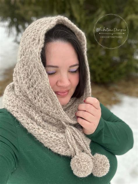 How To Crochet The Trio Lace Hooded Cowl Free Pattern Blackstone