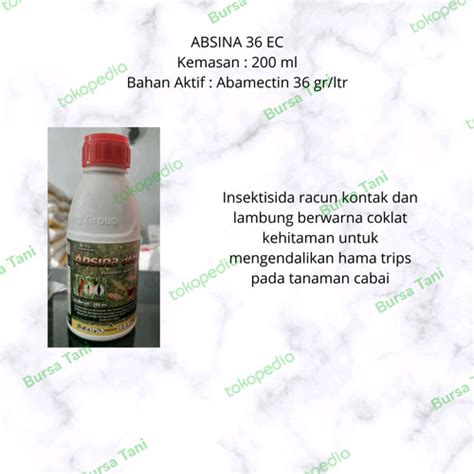 Jual Insektisida Absina Ec Ml Abamectin Gr Ltr Kab