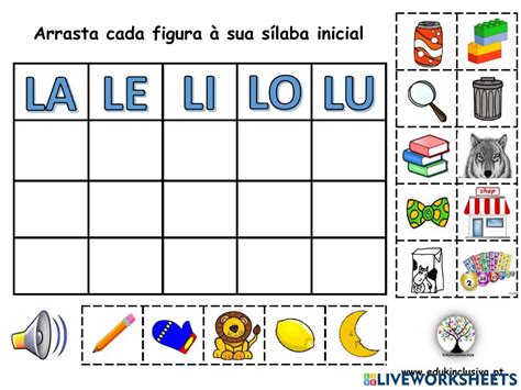 Jogo Interativo S Labas La Le Li Lo Lu Worksheet Atividades De