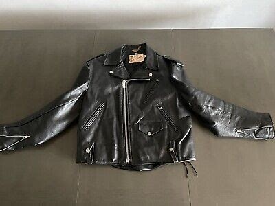 Vintage Made In Usa Schott Cycle Rider Motorcycle Leather Jacket 44 EBay