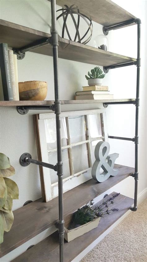 DIY Industrial Pipe Shelves Step By Step Tutorial On This Shelf Fun