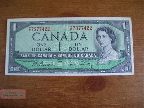 Bank Of Canada One Dollar Note Unique Serial T P Fresh Crisp