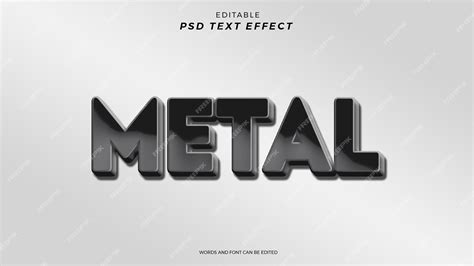 Premium Psd Metal Text Effect Editable Design