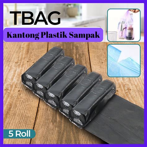 Jual KANTONG PLASTIK SAMPAH ROLL DENGAN TALI TAS 45X50CM Kantong Sampah