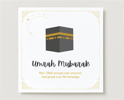 Umrah Mubarak Card Umrah Makkah Kaabah Card Mubarak On Umrah Muslim