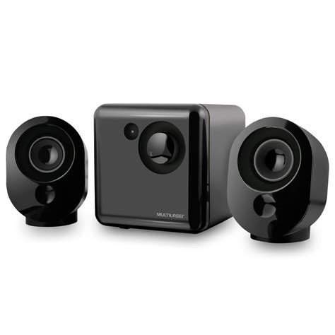 Caixa De Som Multilaser Subwoofer W Rms Usb Preto Grafite Sp