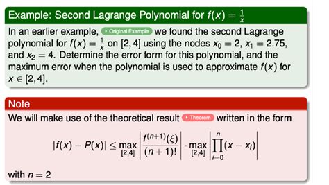 3-1. Lagrange Interpolating Polynomials