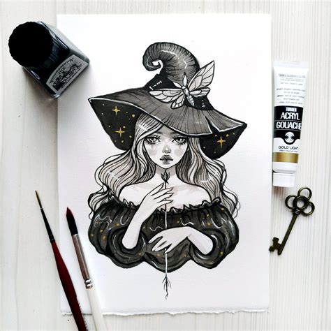 Witch Drawing