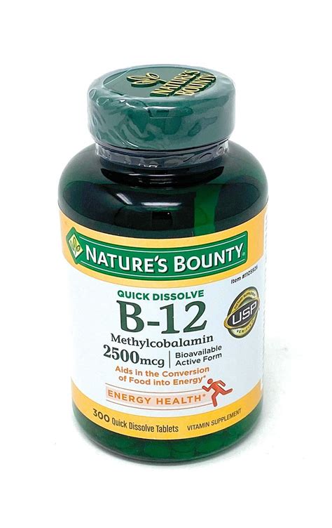 Buy Natures Bounty Quick Dissolve Fast Acting 2500 Mcg B 12 Methylcobalamin Natural Cherry