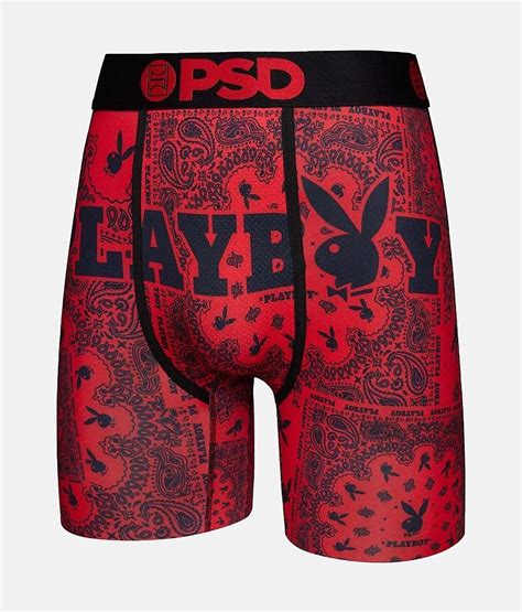 Psd Playboy Stretch Boxer Briefs Mens Boxers In Red Buckle