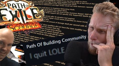 These Patch Notes Made The Pob Guy Quit Poe Scourge Patch Notes