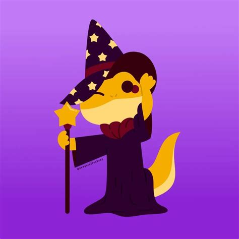 Wizard Lizard ️🦎 Cute Art Art Vector Artwork