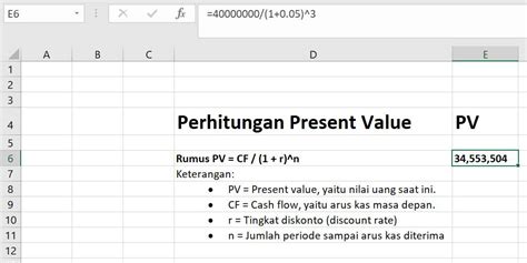 Present Value Pv Rumus Contoh Soal And Cara Menghitung Moneynesia