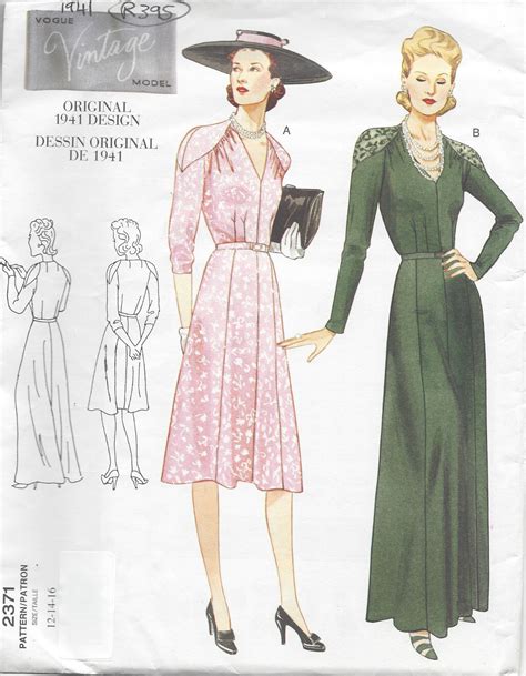 Vintage Vogue Sewing Pattern B Dress R The