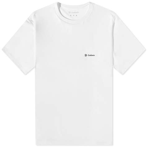 Goldwin Mens Big Logo T Shirt In White Goldwin