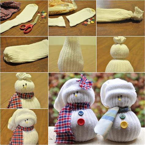 Creative Ideas - DIY Easy No-Sew Sock Snowman | iCreativeIdeas.com