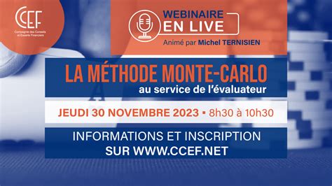 Webinaire La M Thode Monte Carlo Au Service De L Valuateur