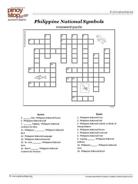 004 Philippine Symbols Crossword Puzzle Pdf