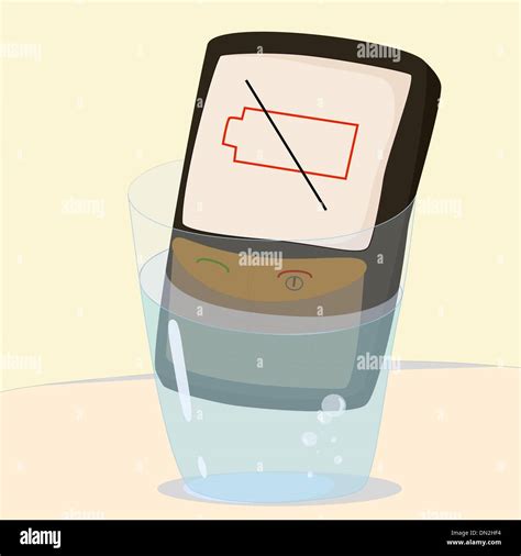 phone  glass  water stock vector image art alamy