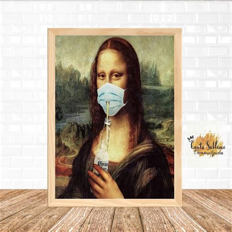 Quadro decorativo decoraçao Monalisa de mascara A3 Elo7