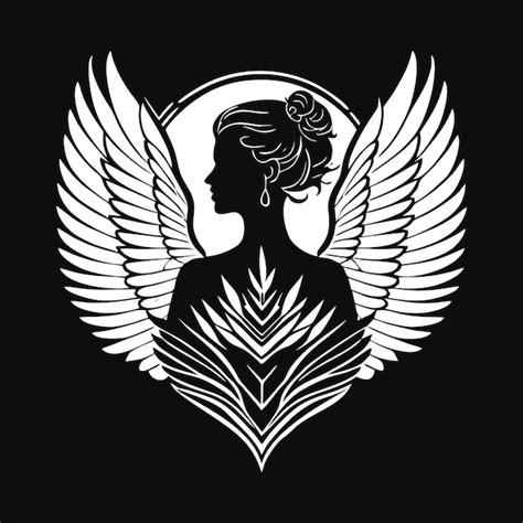 Premium Vector Beauty Woman With Wings Silhouette Logo Design