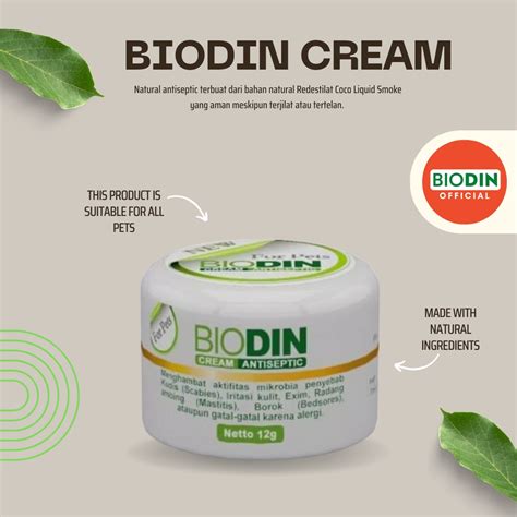 Jual Biodin Cream Antiseptic New Formula Gr Obat Luka Hewan Jamur