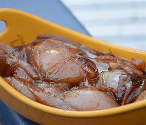 Cider And Bourbon Glazed Shallots