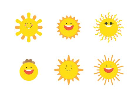 Sun Emoji Set 358722 Vector Art at Vecteezy