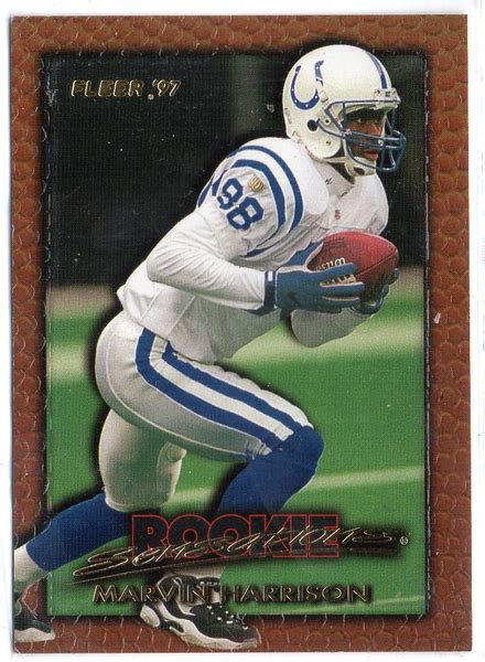 1997 Fleer NFL Rookie Sensations 10 Marvin Harrison Indianapolis