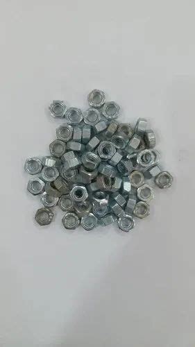 White Zinc Mild Steel Hexagonal Nut Grade MS Size 4mm At Rs 85 Kg