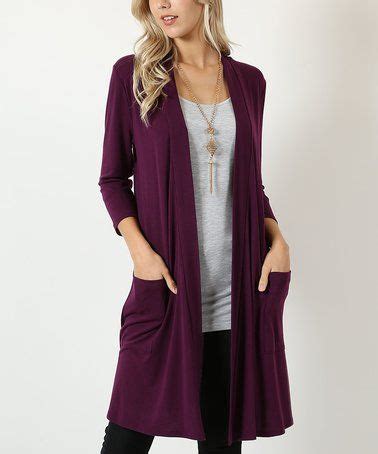 Another Great Find On Zulily Dark Plum Three Quarter Sleeve Open