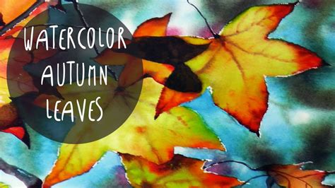 Watercolors Tutorial How To Paint AUTUMN LEAVES By ART Tv Vidalon