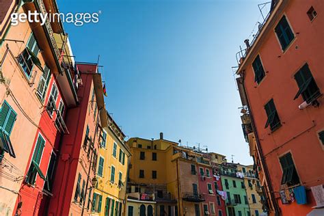 Traditional Colorful Ancient Italian Architecture Houses In Vernazza