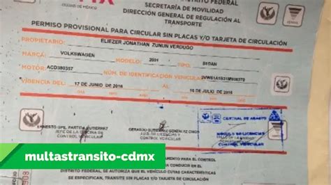 ¿cómo Sacar Un Permiso Para Circular Sin Placas Cdmx