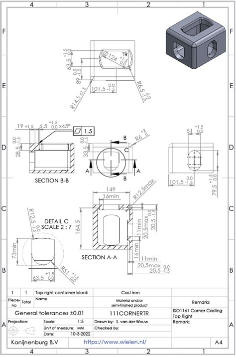 Feet Containers Corner Casting Iso Off