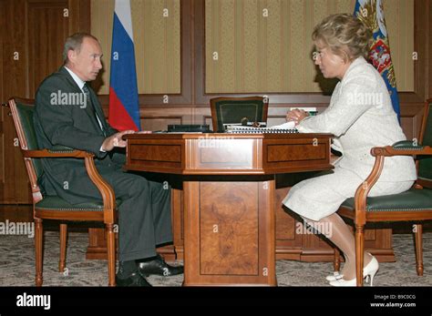 Russian President Vladimir Putin And St Petersburg Governor Valentina