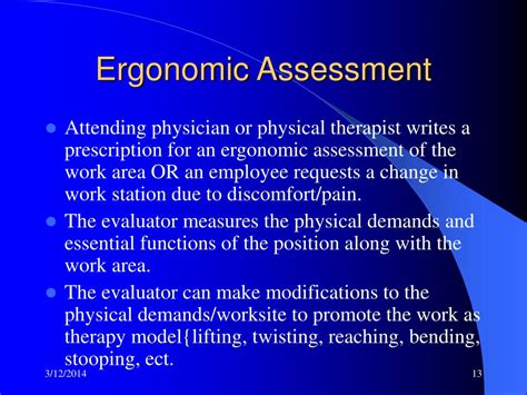 Ppt Ergonomics In The Workplace Powerpoint Presentation Id 307952