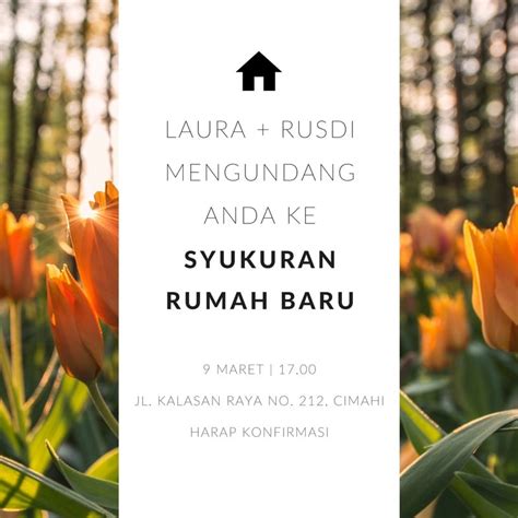 Gratis Contoh Undangan Syukuran Rumah Baru Unik Canva