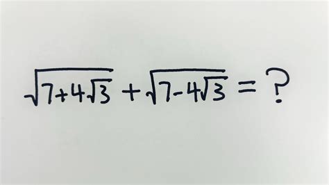 Q Math Olympiad Algebra Perfect Square Formula Nested