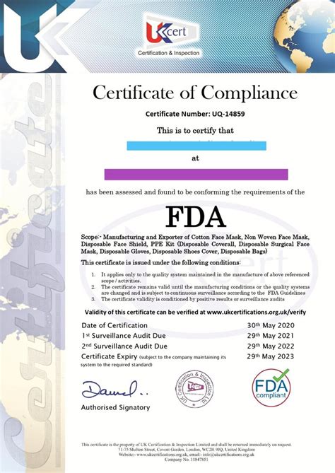 FDA Certification in Ahmedabad | ID: 22382975662