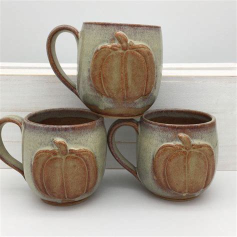 Pumpkin Mug Fall Decor Etsy Mugs Pottery Mugs Fall Decor