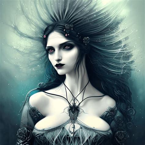 Beautiful Gothic Woman In Intricate Dress Artgerm Wlop Tom Bagshaw