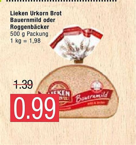 Lieken Urkorn Brot Bauernmild Oder Roggenbäcker Angebot Bei Marktkauf